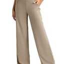 ESOFT Wide Leg Pants Women High-Waisted Yoga Work Dress Pants with Pockets, Casual Sweatpants, Petite/Regular (Medium) 