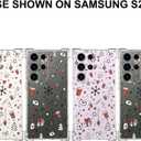 Clear for Samsung Galaxy S23 Ultra Christmas Case,Crystal Soft TPU Anti-Drop Shockproof Protective Cover/Love Heart Happy New Year Phone Case for Samsung Galaxy S23 Ultra Women (hearts and stars)