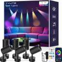 Tyute LED Spot Lights, Color Changing Wall Light with APP & Remote Control, Music Sync, Ambient Lighting Indoor Spotlight Lamp for Living Room Bedroom Christmas Decor