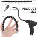 14 Pcs Flexible Drill Bit Extension Set 1/4 Inch Hex Shank Bendable Drill Bit Extension 105 Right Angle Drill 90 Right Angle Screwdriver Bits 10 Short Screwdriver Bits Electric Hand Tool