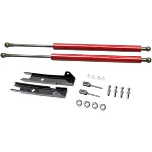 TSUBASA Lift Supports for Toyota Tacoma N300 2016-2023 Front Bonnet Hood Modify Carbon Fiber Gas Charged Shock Dampers Spring Struts Bar (2 PCS) (Red Carbon Fiber)