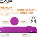CAP Barbell 1/2-Inch High Density Exercise Yoga Mat with Strap | Multiple Options