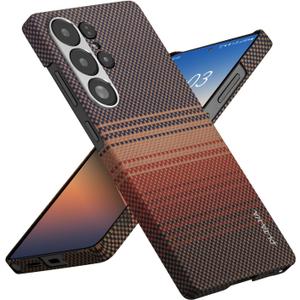pitaka for S25 Ultra Case 6.9 Inch, Compatible with MagSafe, Slim & Light Samsung Galaxy S25 Ultra Case, 1500D Aramid Fiber Made [Tactile Woven - Sunset]