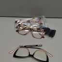 Reading Glasses Women, 3 pack Fashion Oversized Blue Light Readers Women, Spring Hinge Cat Eye Glasses Anti Eyestrain (B1 Mix), +1.0