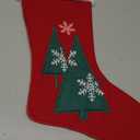 tree red velveteen stocking, 18 inch