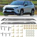 2 PCS Running Boards Fit for 2019-2025 Toyota RAV4 Aluminum Side Steps Nerf Bars with Bracket Accessories