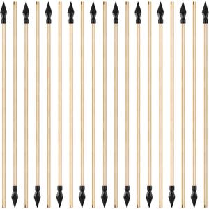 Skylety 20 Pieces Wooden Arrows for Archery Soft Rubber Wooden Bows Toy Arrows Outdoor Halloween Cosplay Costume Decoration (15.7 Inch)