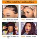 G&T Wig Curly Headband Wigs for Black Women Wet and Wavy Headband Wig Ombre Blonde Curly Synthetic Wigs Glueless Heat Resistant Long Curly Wigs for Daily Wear