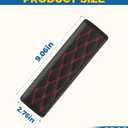 2PCS Seat Belt Cover Pad,Seatbelt Covers,Car Accessories Seatbelt Cushion,Leather Car Seat Strap Pads,Seat Belt Cover,Universal Safety Strap Cover,Car Seat Strap Covers,Fits All Cars (Black&Red)