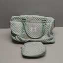 LOVEVOOK Travel Duffle Bag,Weekender Bags for Women with Shoe CompartmentCarry on Overnight Bag with Toiletry Bag,Gym Duffel Bag with Wet Pocket, Hospital Bags for Labor and Delivery (Large-2 Pcs, C-Light Green)