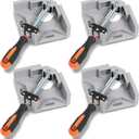 Corner Clamp 4pcs 90 Degree Right Angle Clamp with Adjustable Aluminum Alloy Swing Jaw, Single Handle Clamps for Woodworking, Photo Framing, Gifts for Men Dad (Grey)