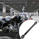 X AUTOHAUX Universal 22mm Aluminum Alloy Carbon Fiber Pattern Black Motorcycle Balance Bar Crossbar Handlebar Adjustable Motorbike