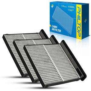 PHILTOP Cabin Air Filter w/Activated Carbon, Compatible with CF12775 Subaru Forester 2019-2026, WRX 2022-2026, Carbon Filter Up Dust Pollen Odor, Pack of 3