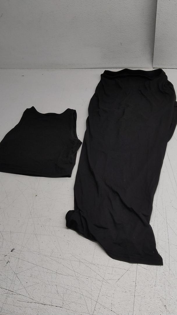 Tank Top And Long Skirt Black Medium
