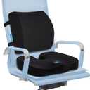 QUTOOL Lumbar Support Pillow and Seat Cushion for Office Chair