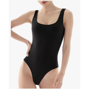 PUMIEY Bodysuit for Women Sleeveless Backless Tank Top Sharp Collection Size M