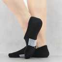 Toes Home No Show Socks Womens Cushioned Low Cut Athletic Hidden Liner for Sneakers Ankle Invisible Running Socks 4/6 Pairs (Black)