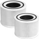 2Pack Replacement Filter Compatible with Puro 240 Air Purifier, 3-in-1 True HEPA 14 Filter Replacement with Activated Carbon Filter