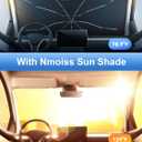 Upgraded Nmoiss Windshield Sun Shade Umbrella [Ice Rib] High Speed Cooling 99% UV Blocking Protects Car from Sun and Heat Damage, Keeps Cool and Protects Interior Large (61" L x 35" W)