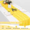 8 Pack Lemon Yellow Cheesecloth Table Runners 20x120 Inch Gauze Table Runner 10FT Easter Cheese Cloth Table Runner Rustic Sheer Runner for Wedding Baby Shower Birthday Party Table Decor