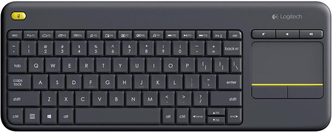 Logitech Wireless Touch K400 Plus With 3.5-inch Multi-Touch Touchpad, Quiet Keys, 33 ft. Range, Plug-and-Play