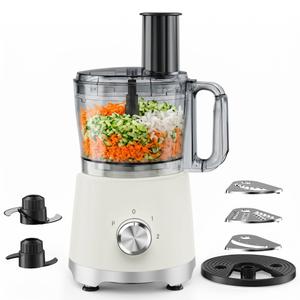 KMfurnila Electric Food Processor 10.5 Cup, Multi-Function Vegetable Chopper with French Fry Slicer, Dough Mixer, Easy to Clean, Secure Design, Stainless Steel, for Vegetables, Smoothie, Fruit