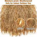 XLX TURF Artificial Thatch Grass for Tiki Bar Hawaiian Party Decorations - Fireproof Fake Hay Carpet for Country Cowboy Birthday Background - Duck Blind Grass Straw Roofing 35" x6.5'