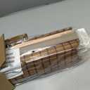 UNISHADES Cordless Bamboo Roman Shades for Windows, 100% Blackout Backing Fabric for Light Blocking, 20" W  64" H - Penang Teak
