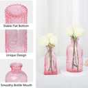 RUCKAE 22 Pack Pink Small Vases Glass Mini Bud Vase in Bulk Vintage Pink Flower Vases for Wedding,Centerpieces Home Decor and Party