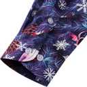 fohemr Mens Christmas Novelty Shirt Ugly Santa Claus Button Down Long Sleeve Funny Holiday Costume Shirts for Party (Blue, XXL)