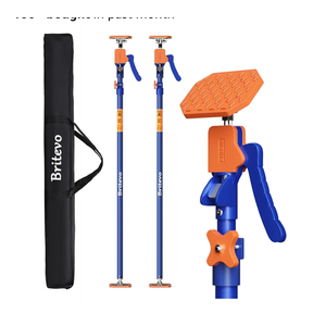 2PK Adjustable Telescopic Support Pole, 54-115 inch Cabinet Jack, Heavy Duty 3rd Hand Support System, 154lbs Load-Bearing for Drywall Lift, Dust Barrier, Cargo Bar