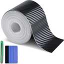 Arespark Carbon Fiber Wrap Black Vinyl Wrap, Cars Window Door Trim Universal Chrome Delete Vinyl Tape, Door Edge Guards Vehicle Protection Tape Auto Accessories with Free Tool Kit (2in x 30ft)