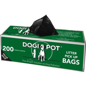 DOGIPOT 1402-20 20 Roll Case, Litter Pick up Bag Rolls, 200 Bags per Roll (4000 Bags)