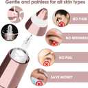 gurelax Eyebrow Trimmer for Women,Electric Eyebrow Hair Remover, Painless Brow Razor Shaper with LED Light, USB Rechargeable, Eye Brow and Face Epilator for Ladies(White)