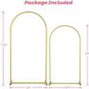 Arch Backdrop Stand Set of 2 (7.2FT,6FT), Gold Metal Arch Stand for Wedding Ceremony, Birthday Party, Baby Shower, Graduation, Floral Balloon Decoration
