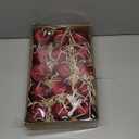 15 Pcs Christmas Satin Ornaments Balls 3.15 Inch Silk Christmas Tree Hanging Ornaments Luxury Xmas Tree Decorations Satin Xmas Bulbs for Winter Holiday Indoor Home Party Decorations (Burgundy)