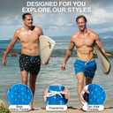 Kanu Surf Mens 5 Adventure Mens Swim Trunks  UPF 50+ Quick-Dry Bathing Suit Shorts with Pockets & Compression Liner (Blue, XXXL)