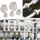 3/4" PVC Union Coupling Pipe Fitting PVC Adapter Schedule 40, EPDM O-Ring, 3/4 inch Slip Coupling Fitting (Socket x Socket), 6 Pack, White