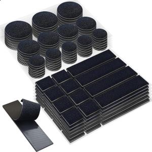 Tikfoam Heavy Duty Hook and Loop Strips with High Adhesive, and Square Circle, Strong Mounting Tape for Home, Outdoor or Office Use, Black 72 Sets