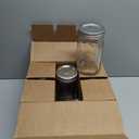 Amber Glass Mason Jars, 32oz Wide Mouth Jars 6 Pcs, Air Tight, Leak Resistant, Large Canning Jars, Quart Mason Jars for Canning, Storing Food, Spices, Meal Prep and Overnight Oats