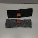 2-Pack Sleeping Headphones, Headband Headphones with Ultra-Thin HD Stereo Speaker, Bluetooth Headband for Sports, Workouts, Insomnia, Yoga, Air Travel, Meditation - Black&Grey