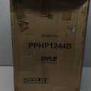 Pyle Wireless Portable PA Speaker System - 800W Powered Bluetooth Indoor & Outdoor DJ Stereo Loudspeaker with MP3 AUX 3.5mm Input, Flashing Party Light & FM Radio-PPHP1244B,Black