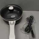 Dezin Hot Pot Electric Upgraded, Non-Stick Sauté Pan, Rapid Noodles Electric Pot, 1.5L Mini Portable Hot Pot for Steak, Egg, Fried Rice, Ramen, Oatmeal, Soup with Power Adjustment (Black)