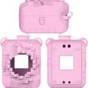 2 x Silicone Case for Bitzee Magicals Interactive Toy Digital Pet, Protective Skin Cover for Bitzee Magicals Virtual Electronic Digital Pet Accessories (Pink)