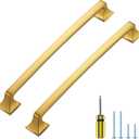 30 Pack Kitchen Cabinet Handles 7-1/2 Inch Hole Center Gold Cabinet Pulls Solid Drawer Pulls for Kitchen Cabinet Door Handles Arch Dresser Handles for Cabinets and Drawers