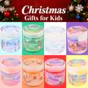 Christmas Slime 8 Pack, for Kids, Cocofluff Themed Slime Kit for Sensory Play, Stocking Stuffers for Girls & Boys, Party Favors, Unique Textures (Crystal & Butter & Cloud Slime 100ml)