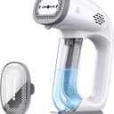 Steamer for Clothes, 110-240V Travel Steamer with 2500Pa Vacuum Suction, NTC Control, Burst Steam, 30% Quick Wrinkle Removal, Portable Handheld SteamerIron 2 In 1 for Travel and Home Use (Light Grey)