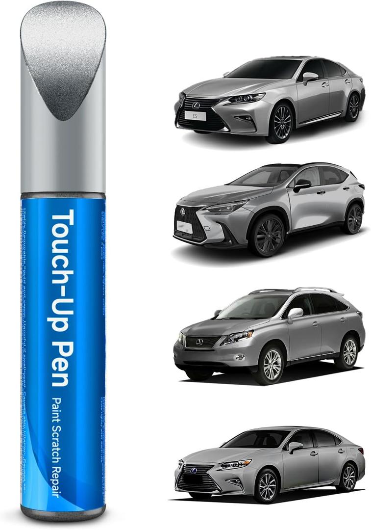 1J7 Atomic Silver Metallic Touch Up Paint Compatible with Lexus Exact Match Touch Up Paint Car Scratch Repair (Atomic Silver Metallic(1J7) for CT200h/ES200/250/300h/NX200/300/300h)