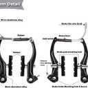 Bike Brakes Set, Complete Brake kit for Most Bicycles Mountain Bike, Front and Rear Bike MTB Hybrid Brake, Callipers Cables Lever Kit, Multi-Tool Wrenches - Black
