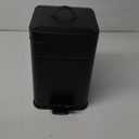 CEROELDA Small Trash Can with Lid-5L/1.3 Gal,Stainless Steel Outdoor Dog Poop Garbage Can-Farmhouse Retro Metal Waste Bin w/Step Pedal for Bathroom Bedroom Office-Soft Close-Black